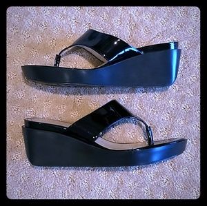 Nine West Black Women's Wedge Sandal
